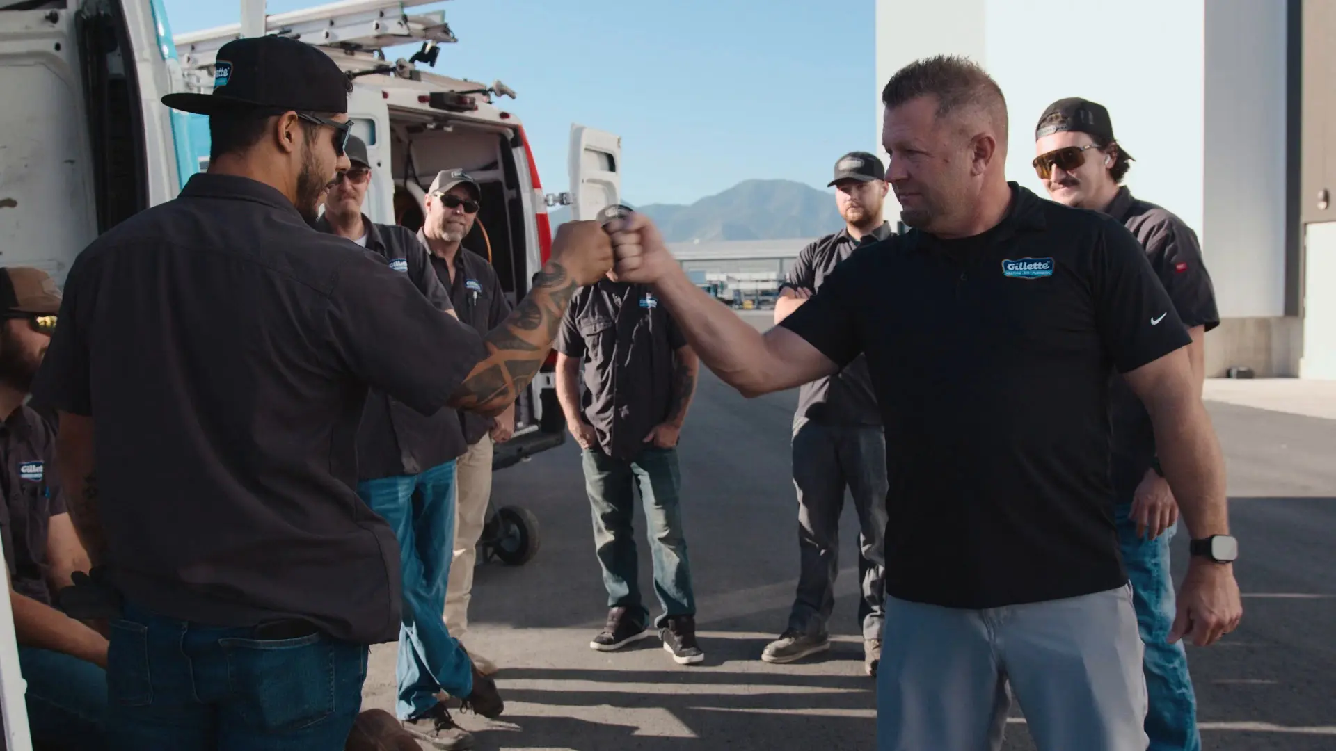 Gillette Shaun & Tech Fist Bump
